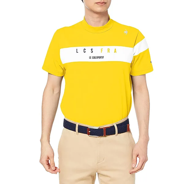 Áo Thun Nam Le Coq Sportif Golf Men's Short Sleeve T Shirt QGMVJA13 Màu Vàng - Thời trang - Vua Hàng Hiệu