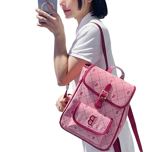 Balo MLB Monogram Jacquard Backpack Boston Red Sox 7ABKMD53N-50PCD Màu Hồng - Túi xách - Vua Hàng Hiệu