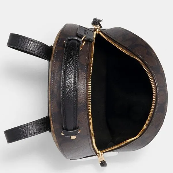 Balo Nữ Coach Jordyn Backpack In Blocked Signature Canvas C2002 Màu Nâu Đen - Túi xách - Vua Hàng Hiệu