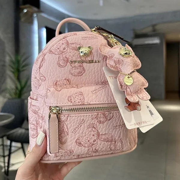 Balo Nữ TTWN BEAR Hoạ Tiết Gấu Bông TN3192 Màu Hồng Size S