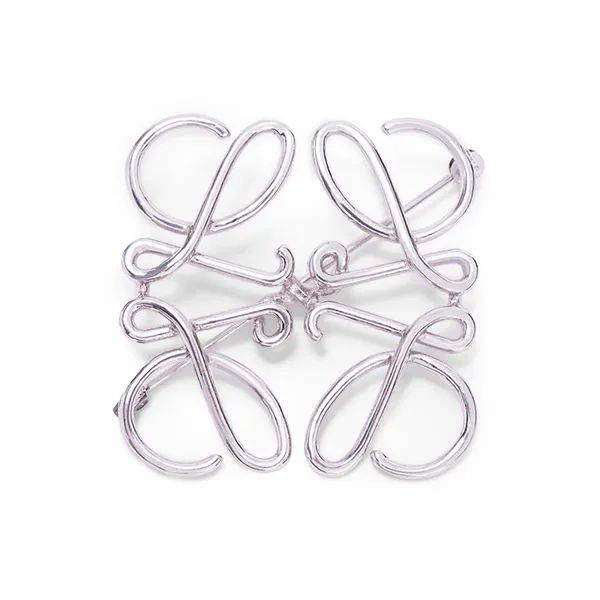 Cài Áo Nữ Loewe Anagram Multi Tone Metal Brooch 111.25.020 Màu Bạc