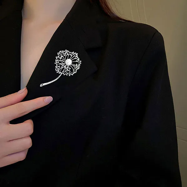 Cài Áo Nữ Meri Cao Cấp Dandelion BR544 Màu Bạc