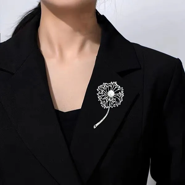 Cài Áo Nữ Meri Cao Cấp Dandelion BR544 Màu Bạc