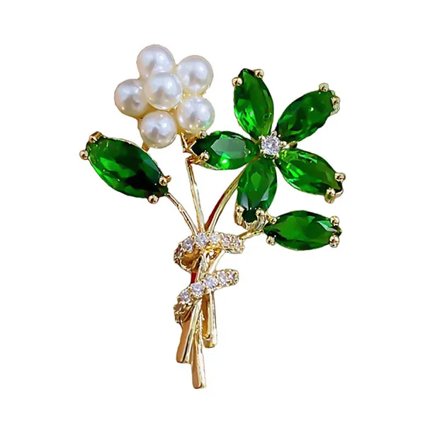 Cài Áo Nữ Meri Floral BR615 Màu Xanh