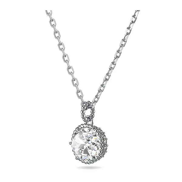 Dây Chuyền Nữ Swarovski Birthstone Pendant Round Cut, April, White, Rhodium Plated 5522775 Màu Trắng Bạc