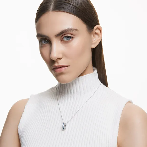 Dây Chuyền Nữ Swarovski Exalta Pendant 5643754 Màu Xanh Bạc