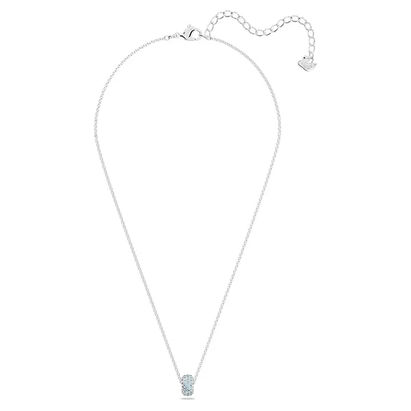 Dây Chuyền Nữ Swarovski Stone Pendant Blue, Rhodium Plated 5642886 Màu Xanh Bạc