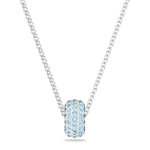 Dây Chuyền Nữ Swarovski Stone Pendant Blue, Rhodium Plated 5642886 Màu Xanh Bạc