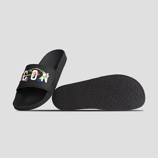 Dép Nam Dsquared2 Rubber Slides FFM0023 17205573 M1165 Màu Đen Size 40