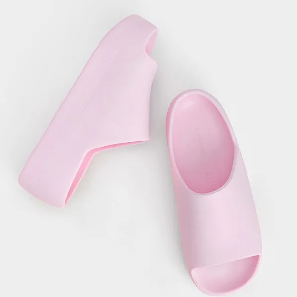 Dép Nữ Charles & Keith CNK Morgan Platform Slide Sandals - Light Pink 71920002 Màu Hồng Size 36.5