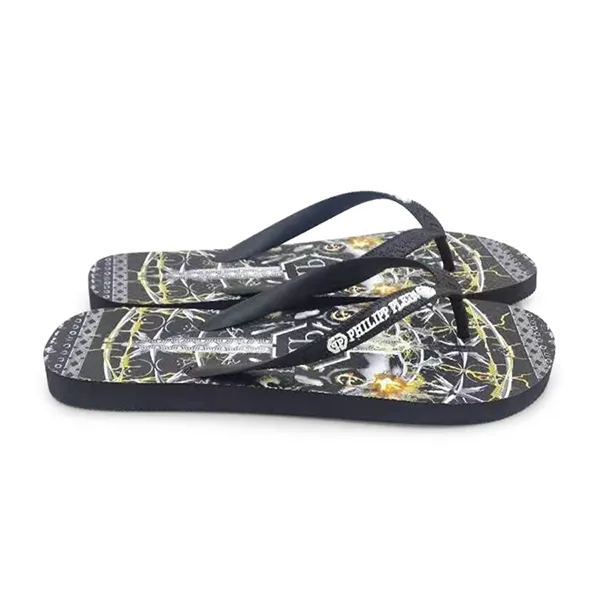 Dép Xỏ Ngón Philipp Plein BRD-90199-Black-Multi - Flip Flops Màu Đen