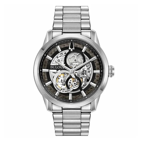 Đồng Hồ Nam Bulova Skeleton 96A208 Màu Bạc - Đồng hồ - Vua Hàng Hiệu