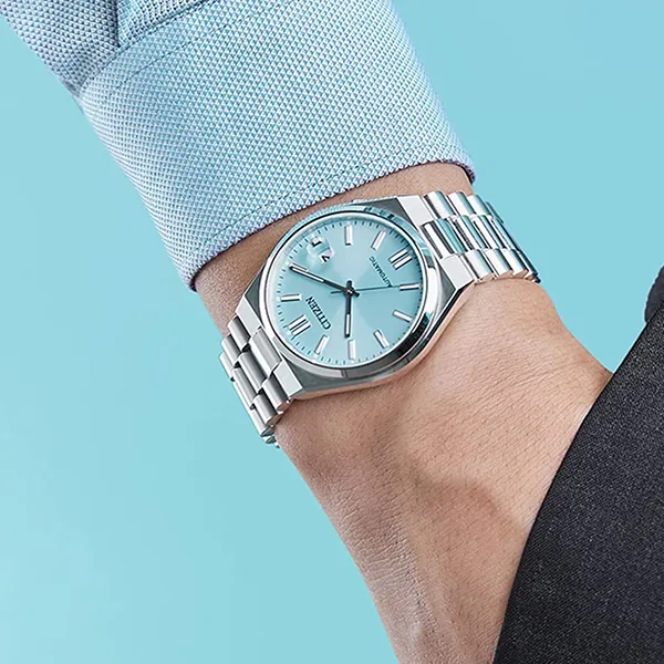 Đồng Hồ Unisex Citizen Tsuyosa Automatic Ice Blue Dial Watch NJ0151-88M Màu Bạc Xanh Dương - Đồng hồ - Vua Hàng Hiệu