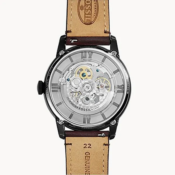 Đồng Hồ Nam Fossil Townsman Automatic Dark Brown Leather Watch ME3098 Màu Nâu