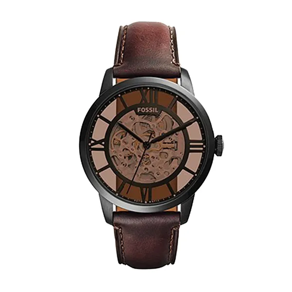 Đồng Hồ Nam Fossil Townsman Automatic Dark Brown Leather Watch ME3098 Màu Nâu