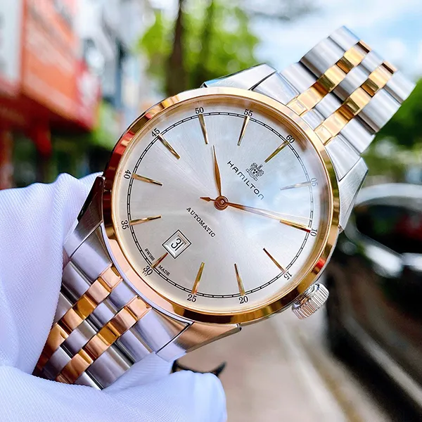 Đồng Hồ Nam Hamilton American Classic Spirit Of Liberty Auto H42425151 Màu Bạc Vàng Hồng - Đồng hồ - Vua Hàng Hiệu