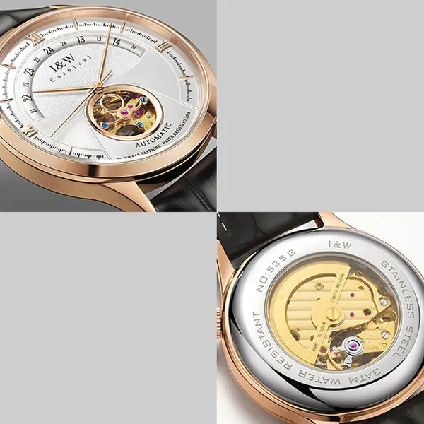 Đồng Hồ Nam I&W Carnival 525G1 Automatic Màu Đen Vàng - Đồng hồ - Vua Hàng Hiệu