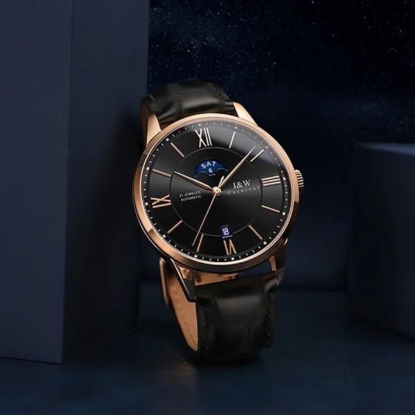 Đồng Hồ Nam I&W Carnival 528G3 Automatic Màu Đen