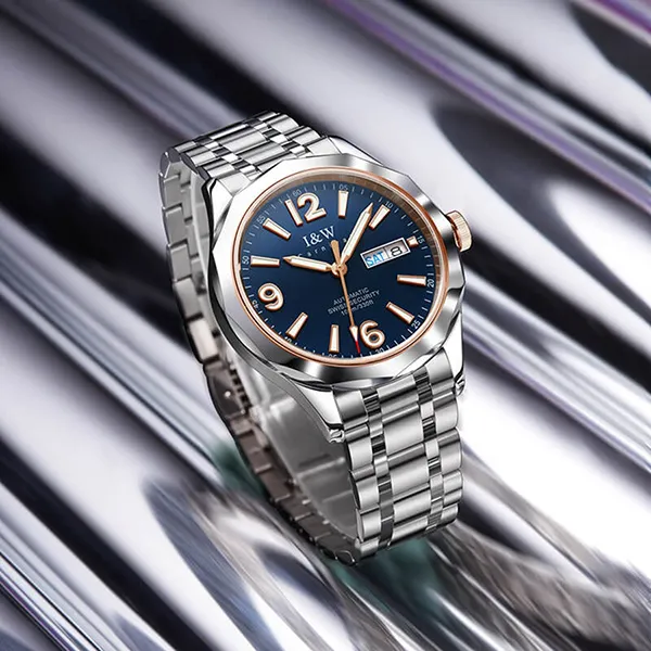 Đồng Hồ Nam I&W Carnival 550G1 Automatic Màu Xanh Bạc