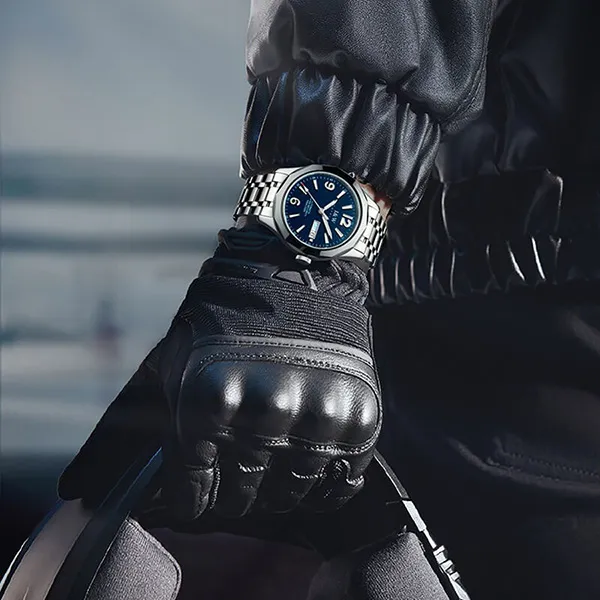 Đồng Hồ Nam I&W Carnival 550G3 Automatic Màu Bạc Mặt Xanh