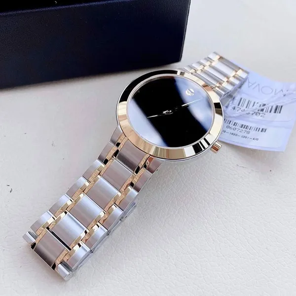 Đồng Hồ Nam Movado Stiri Two-Tone 0607278 Màu Đen Bạc
