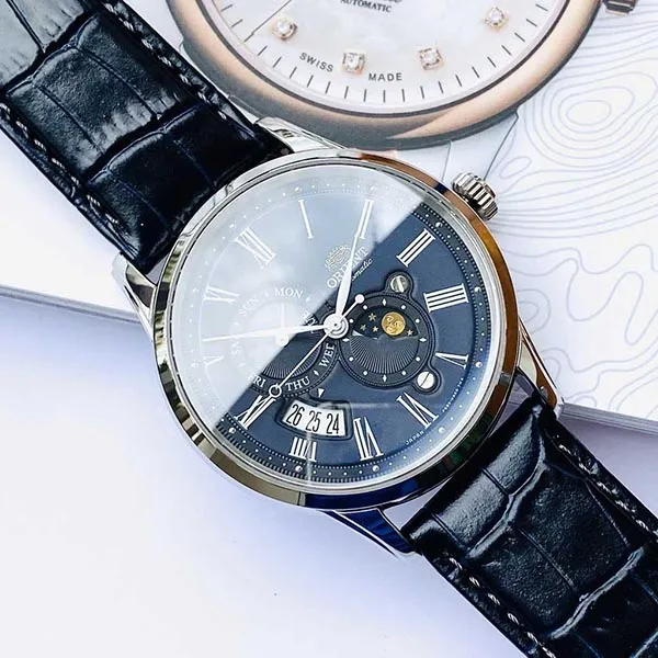 Đồng Hồ Nam Orient Sun And Moon RA-AK0011D00C Màu Xanh Navy
