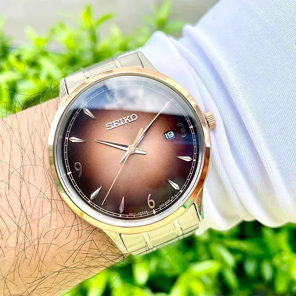 Đồng Hồ Nam Seiko Regular Quartz SGEH90P1 Màu Nâu Bạc