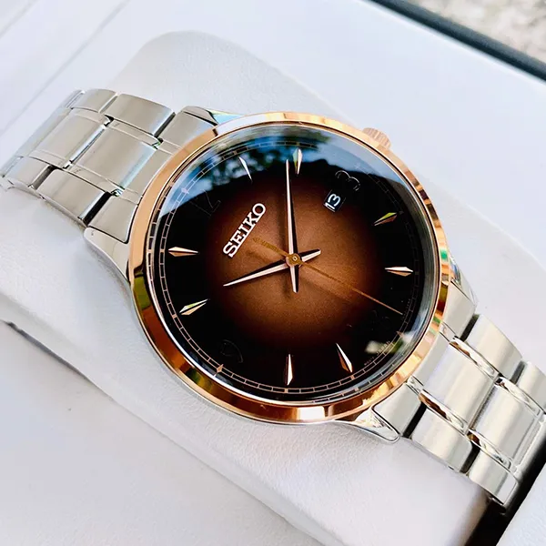 Đồng Hồ Nam Seiko Regular Quartz SGEH90P1 Màu Nâu Bạc