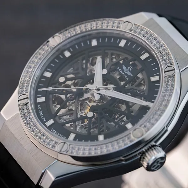 Đồng Hồ Nam SRWATCH Skeleton SG19193.4101 Màu Đen