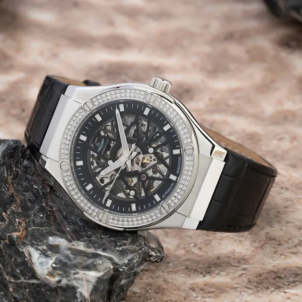 Đồng Hồ Nam SRWATCH Skeleton SG19193.4101 Màu Đen