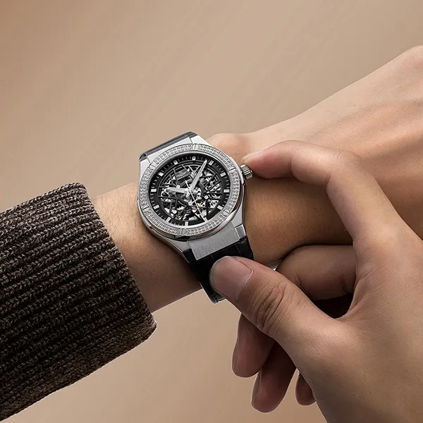 Đồng Hồ Nam SRWATCH Skeleton SG19193.4101 Màu Đen