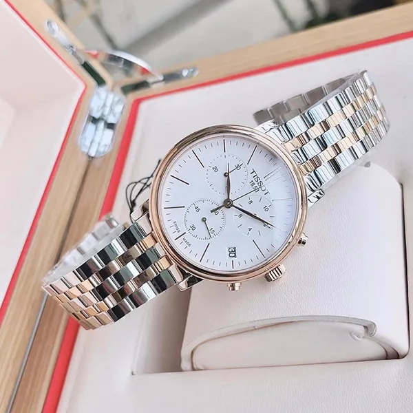 Đồng Hồ Nam Tissot Carson Premium Chronograph T122.417.22.011.00 Màu Demi ( Bạc - Vàng Hồng) - Đồng hồ - Vua Hàng Hiệu