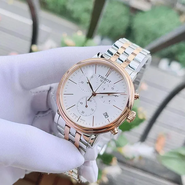 Đồng Hồ Nam Tissot Carson Premium Chronograph T122.417.22.011.00 Màu Demi ( Bạc - Vàng Hồng) - Đồng hồ - Vua Hàng Hiệu