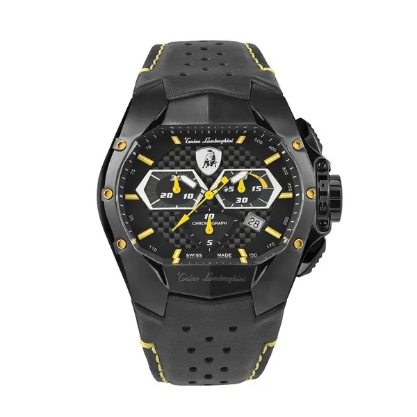 Đồng Hồ Nam Tonino Lamborghini GT1 Chrono T9GE 42mm Màu Đen Vàng