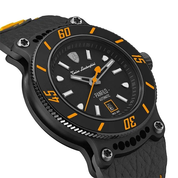 Đồng Hồ Nam Tonino Lamborghini Panfilo TLF-T03-3 44mm Màu Đen Cam