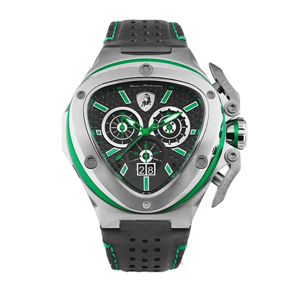 Đồng Hồ Nam Tonino Lamborghini Spyder X Chronograph Date Steel Green T9XF-SS Màu Đen Bạc