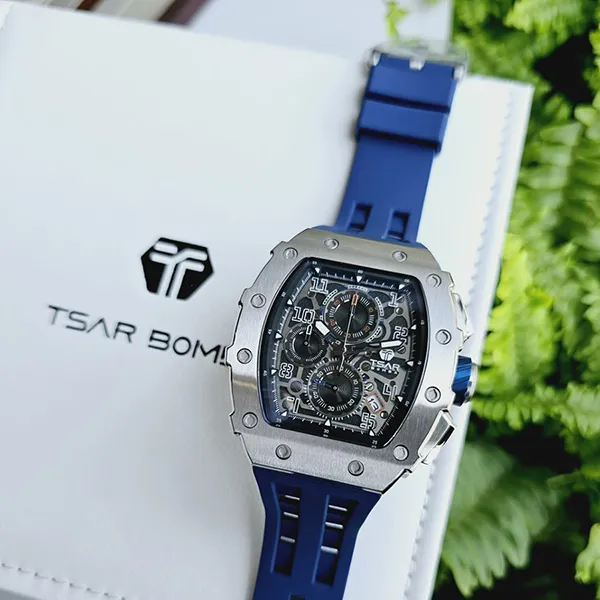 Đồng Hồ Nam Tsar Bomba TB8204Q-SBLUE Màu Xanh Bạc - Đồng hồ - Vua Hàng Hiệu