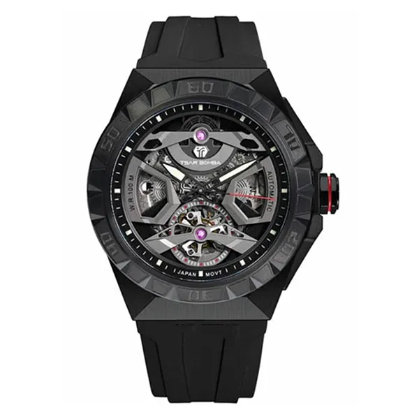 Đồng Hồ Nam Tsar Bomba Waterproof Fkm Rumber Strap TB8804A-BB Màu Đen