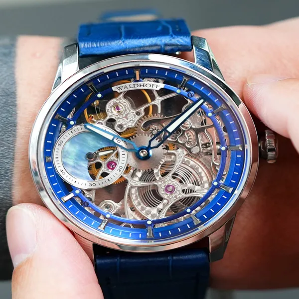 Đồng Hồ Nam Waldhoff Paragon Pearl Royal Blue 12CM 43.5mm Màu Xanh Blue