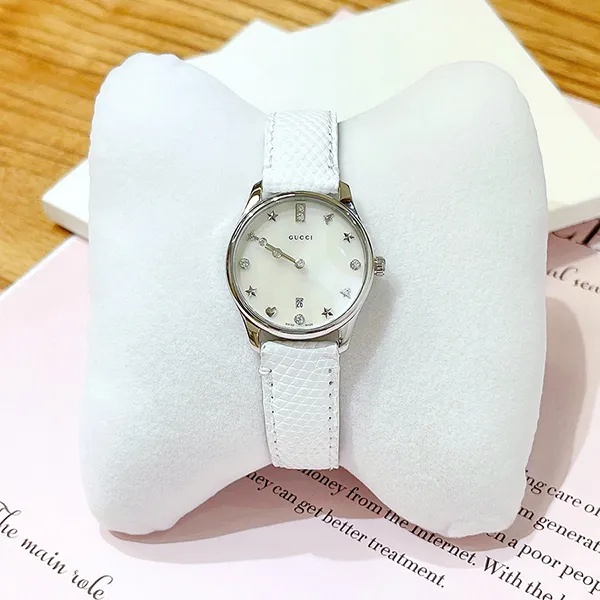 Đồng Hồ Nữ Gucci G-Timeless Watch 29mm YA126597 Màu Trắng