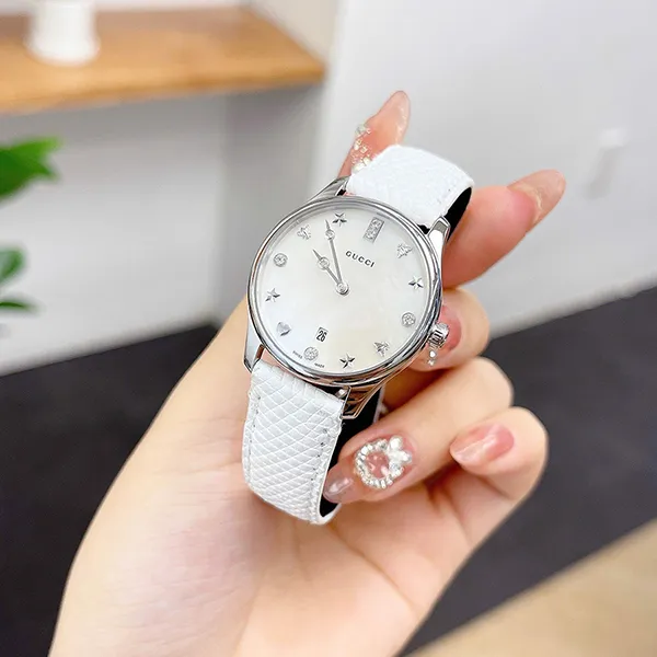 Đồng Hồ Nữ Gucci G-Timeless Watch 29mm YA126597 Màu Trắng
