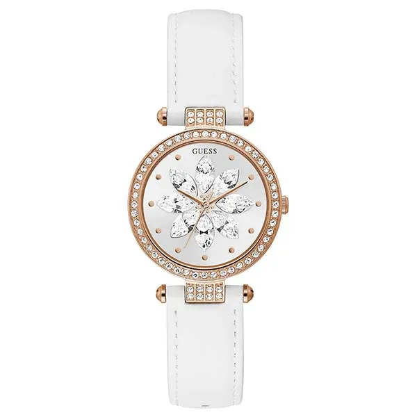 Đồng Hồ Nữ Guess GW0382L3 White Dial Leather Ladies Watch Màu Trắng - 3