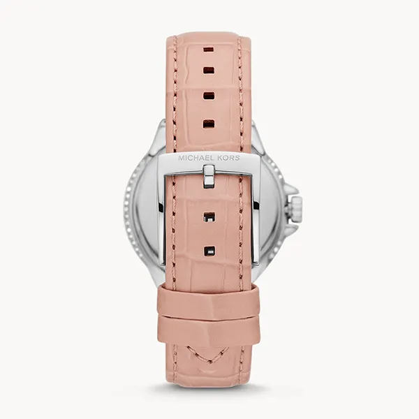 Đồng Hồ Nữ Michael Kors MK Camille Black Croc Leather Watch MK2963 Màu Hồng