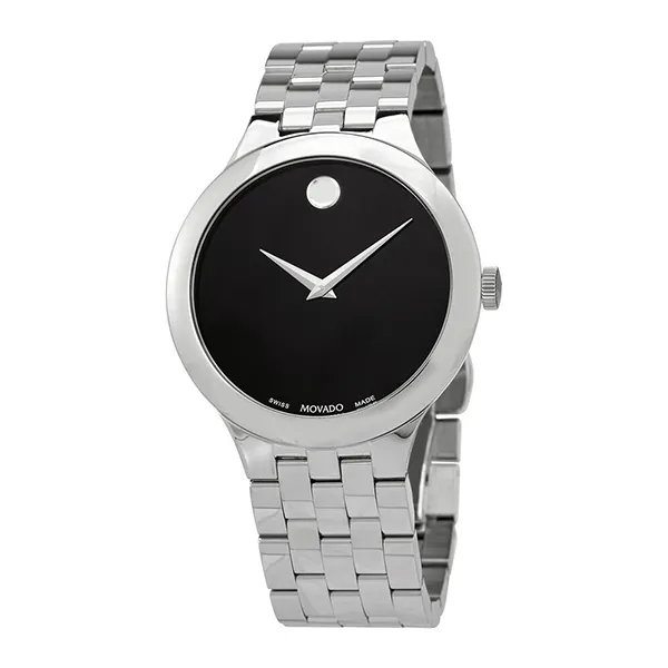 Đồng Hồ Nữ Movado Veturi Quartz Black Museum 0607415 Màu Đen Bạc