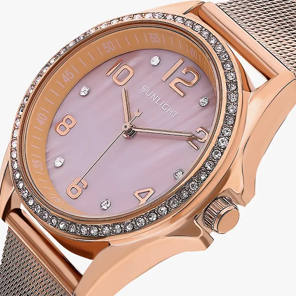 Đồng Hồ Nữ Sunlight Watches For Women 337337 Màu Vàng Hồng