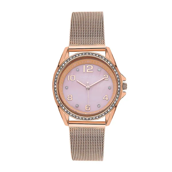 Đồng Hồ Nữ Sunlight Watches For Women 337337 Màu Vàng Hồng