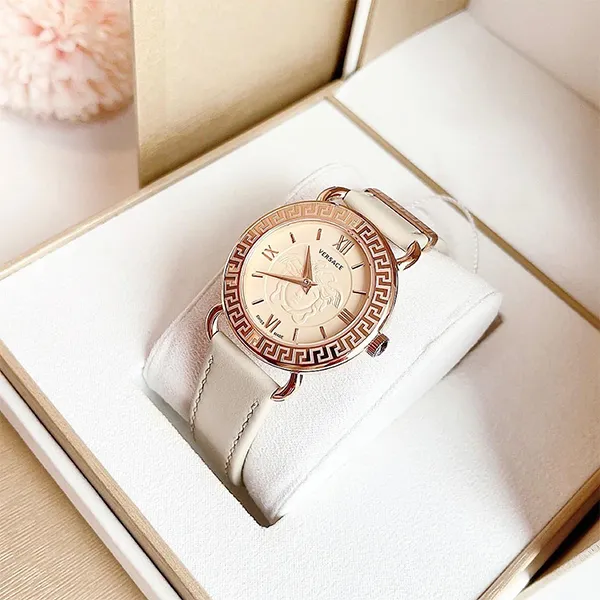 Đồng Hồ Nữ Versace Medusa Quartz Ivory Dial Ladies Watch VEPU01021 Màu Kem Vàng Hồng - Đồng hồ - Vua Hàng Hiệu