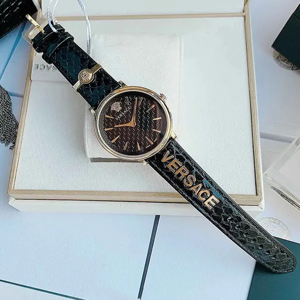 Đồng Hồ Nữ Versace V-Circle Black Dial VE8101019 Màu Đen Vàng - Đồng hồ - Vua Hàng Hiệu
