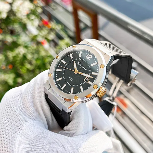 Đồng Hồ Nam Salvatore Ferragamo F-80 Watch SFHY00120 Màu Đen Bạc - Đồng hồ - Vua Hàng Hiệu