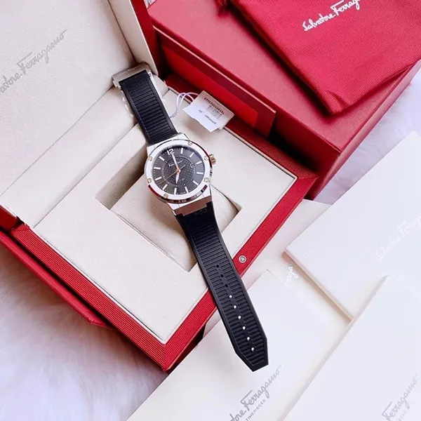 Đồng Hồ Nam Salvatore Ferragamo F-80 Watch SFHY00120 Màu Đen Bạc - Đồng hồ - Vua Hàng Hiệu